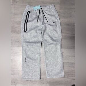 Nike Light Gray Tech Fleece Joggers with Black Accents